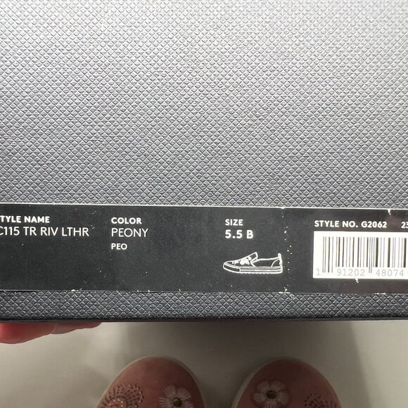 Coach Slip On Sneaker With Tea Rose Rivets Peony G2062 - Picture 9 of 11